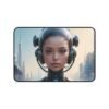 mouse pad with holographic grid overlay for next-generation office setups, workspace mat with infrared-toned gradient for immersive interface design, mouse pad with high-frequency surface response for minimal-tech productivity,