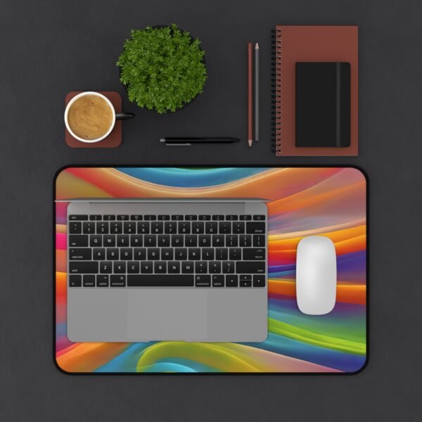 eye-catching layout mat, promotional flatlay pad, product styling surface, desktop content mat, digital creator workspace
