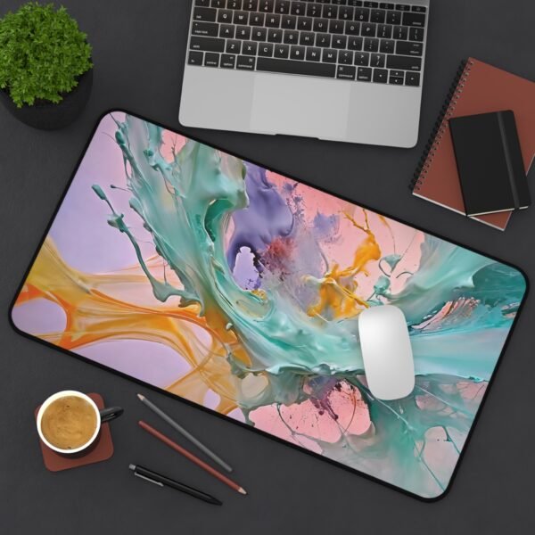 protective gear pad, protective layout setup, protective office surface, rubber desk pad