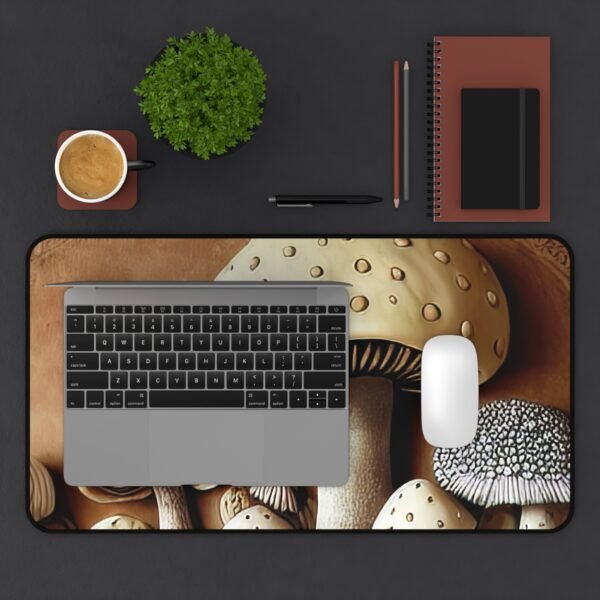 desk mat that pairs with minimalist art prints, workspace mat for soft natural light, mouse pad that completes clean corners