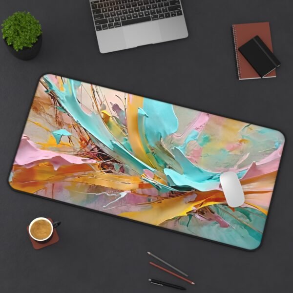 fast glide surface, clean aesthetic desk mat, polished look workspace, uniform style pad, aesthetic boost desk mat