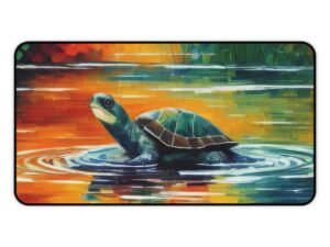mouse pad for warm background tones, desk mat that works with your desk shelf,