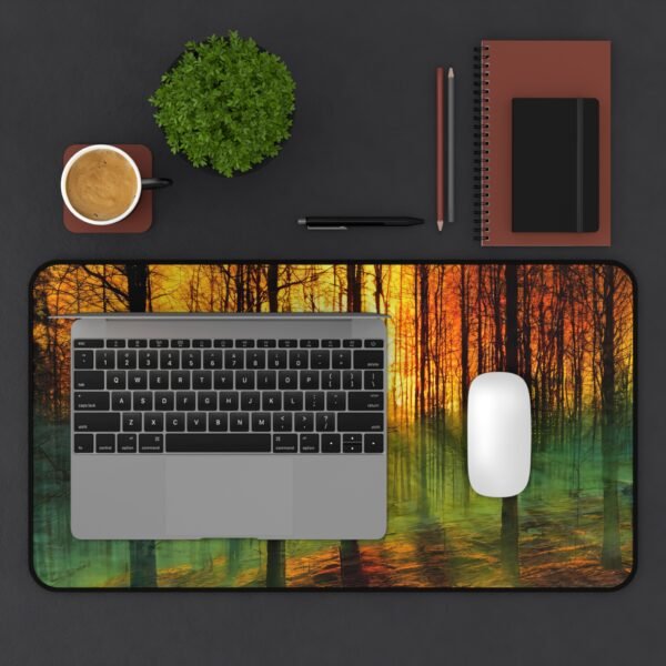 The design features warm neutrals and soft curves, evoking the rhythm of stone, wind, and ancient landscapes. Perfect for boho-modern, earthy minimal, or natural-toned setups, this deskmat brings warmth and presence to your workspace.
