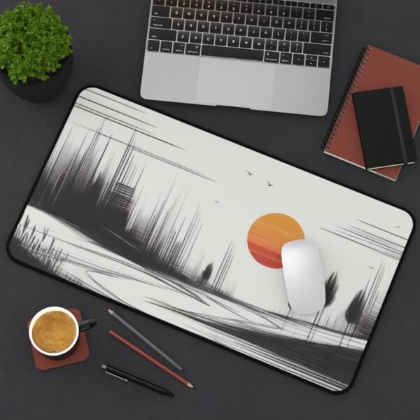 white art deskmat