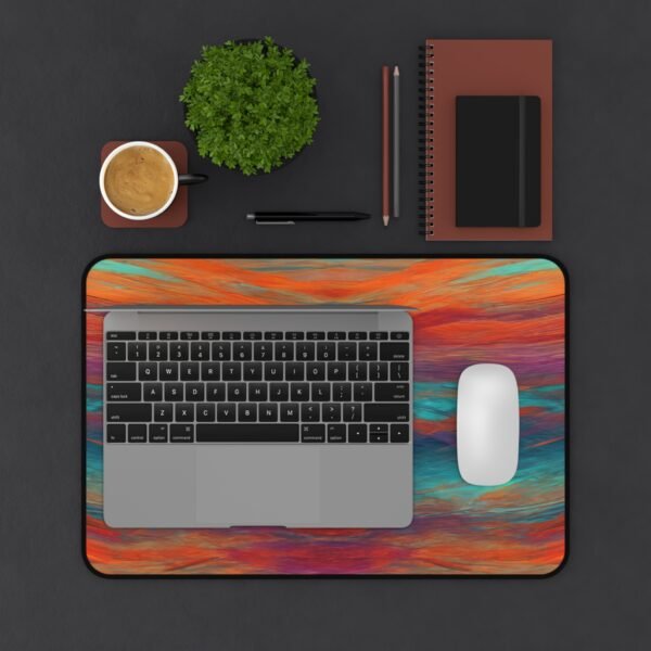 valentine's desk pad, heart pattern workspace, pink and red aesthetic pad, spring floral desk mat