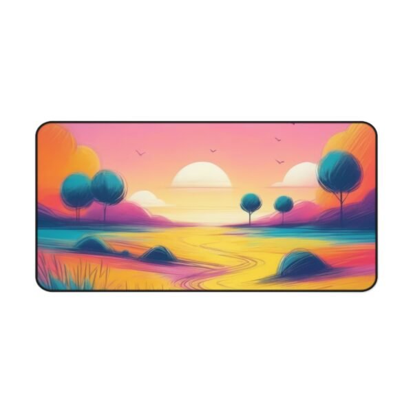desk mat with faded canyon beige tones, workspace mat with softly worn natural texture, mouse pad for uncluttered earth-toned layouts,