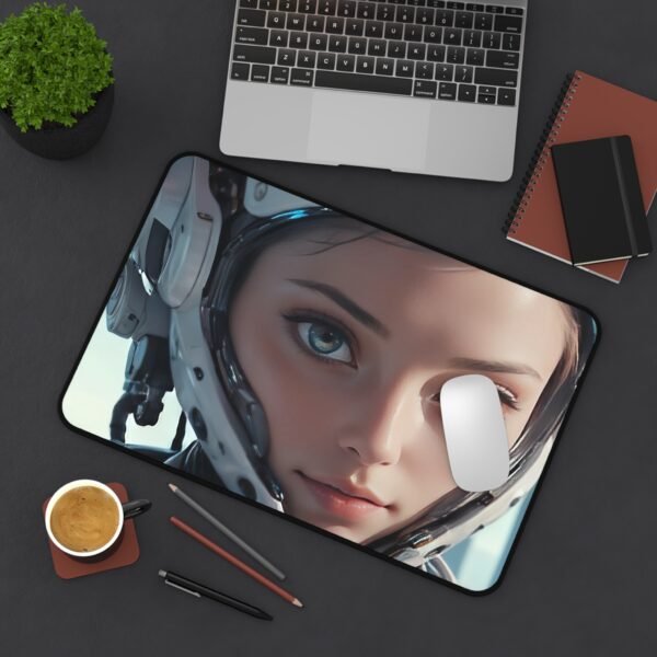 , mouse pad inspired by interstellar aesthetics for sci-fi inspired studios, workspace mat with hyperspace-inspired depth for advanced neural mapping work,
