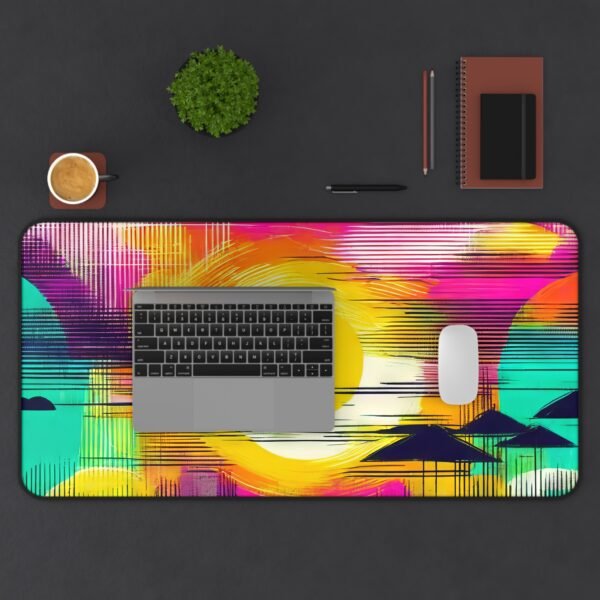 mouse pad inspired by sun-faded temple walkways, desk mat with dune-ink balance styling