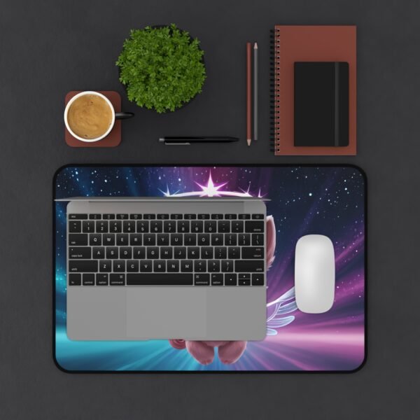 minimalist workspace mat with phone stand, theme-matching Apple accessories desk pad, desk mat for vertical mouse and wrist rest