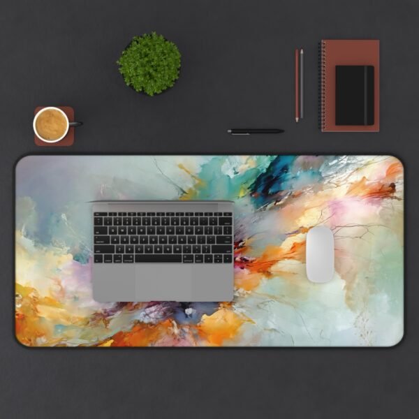 soft desk mat, soft desktop pad, soft gear item, soft layout setup, soft office surface