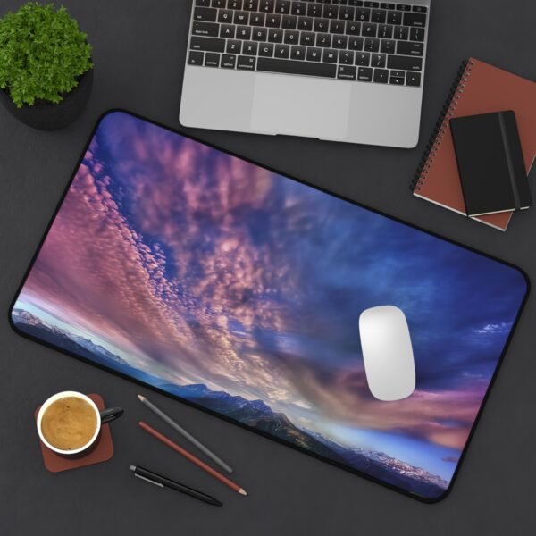 desk mat for creators in navy blue, desk mat for creators in sage green, desk mat for creators with marble pattern