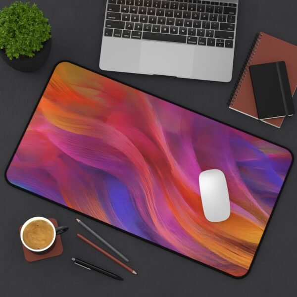 fishing lodge surface pad, lake house desk mat, riverbed pattern workspace