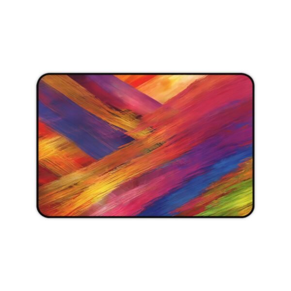 earthy tone desk pad, nature-inspired desk mat, forest vibe workspace, mountain design desk pad