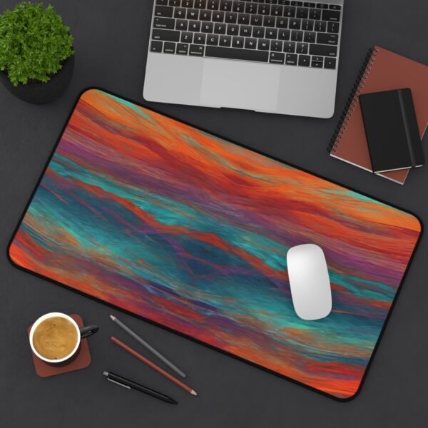 summer vibes desk pad, ocean breeze surface mat, tropical pattern workspace, beach themed desk mat