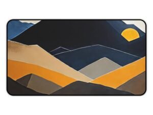 mouse pad with a minimalist mood, desk mat that balances color and function, workspace mat for modular desktop setups