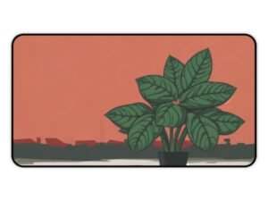 desk mat for balance and order, workspace mat with a hint of elegance, house plant mat