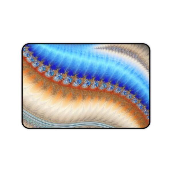 mouse pad with visual softness, desk mat that highlights clean visuals, workspace mat for modular gear setups,