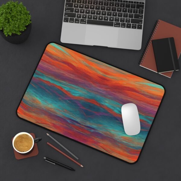 New Year office vibe pad, fireworks theme desk mat, champagne gold surface, romantic desk mat