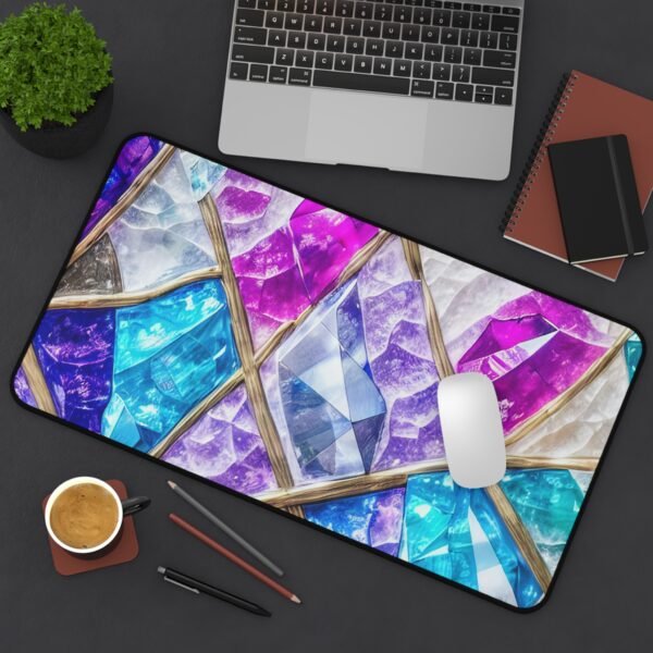 cloud white workspace mat, fog gray desk surface, moody storm desk mat, twilight purple pad, lunar silver desk mat