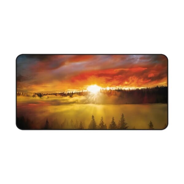 mouse pad that mimics the tones of driftwood and stone, desk mat for a space that breathes, workspace mat with soft pine and fog tones, mouse pad for nature-centered minimalists, desk mat that evokes the quiet of open fields, workspace mat inspired by shaded paths and silent woods