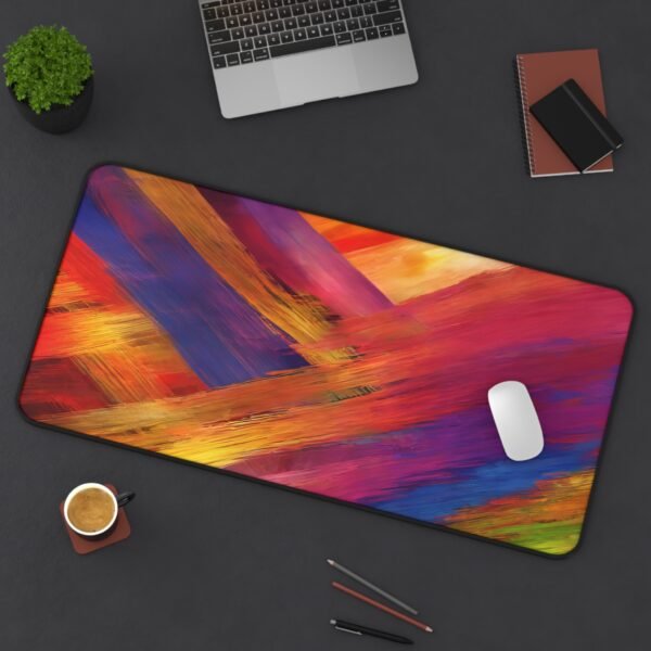 cottagecore workspace mat, light wood tone pad, bamboo desk mat, rattan texture workspace, leather desk pad