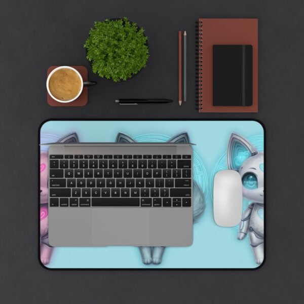 vaporwave theme desk pad, retro stripes series desk mat, gradient glow collection pad
