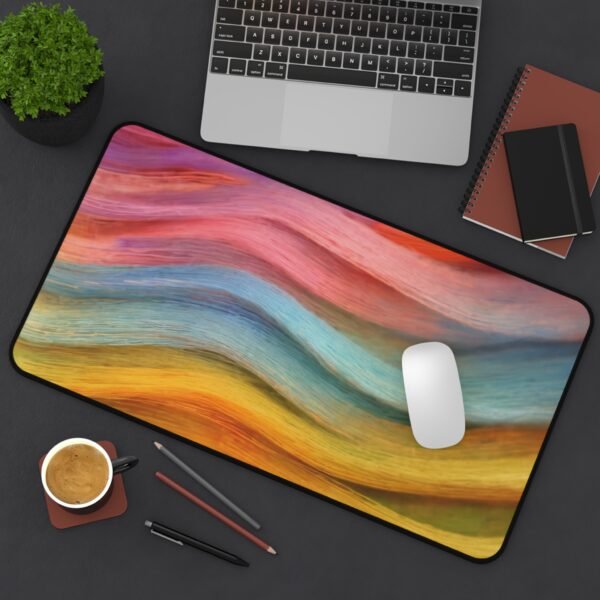 study session desk surface, notebook-friendly mat, writing-friendly desk pad, pen-friendly surface