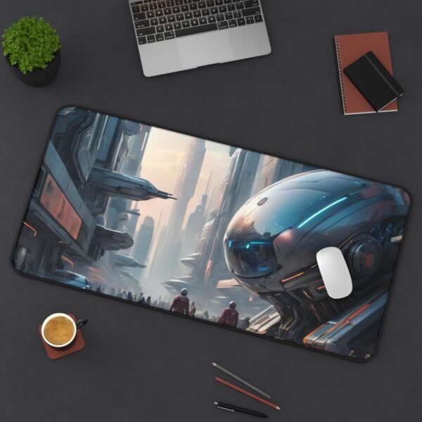 , mouse pad with high-frequency surface response for tech-integrated workspace styling