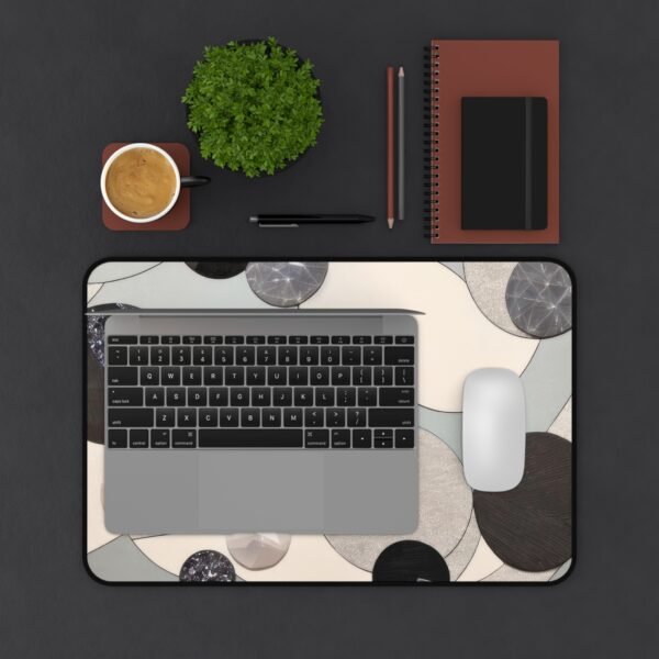 aesthetic elegance workspace, slow living lifestyle mat, intentional setup pad, mindful productivity surface