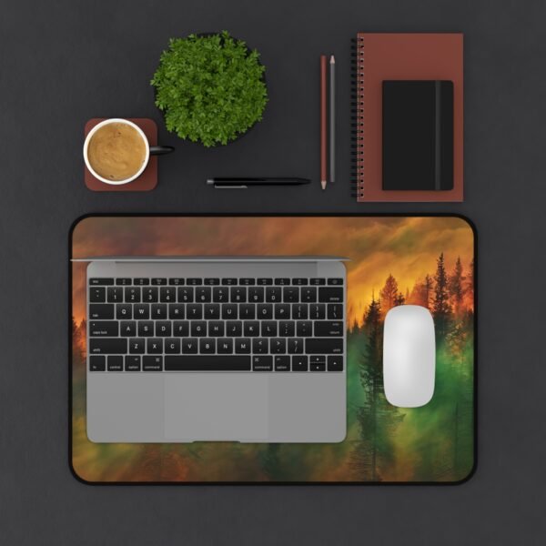 mouse pad that disappears into plant-filled rooms, desk mat for indoor/outdoor workspace harmony, workspace mat with a nature-aligned minimalist feel