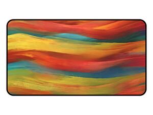 sci-fi tech desk pad, interstellar theme surface, black hole pattern desk mat, wormhole swirl workspace pad