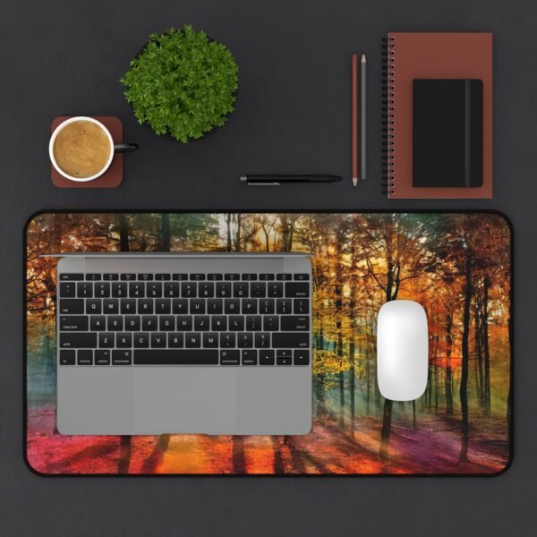 Expect smooth sand gradients, gentle marbling, weather-worn stone, and earthy abstract forms—each one printed with crisp, long-lasting detail. Whether you’re building a wellness-focused desk, a neutral minimalist space, or a rustic setup with warm wood tones, these mats fit right in.