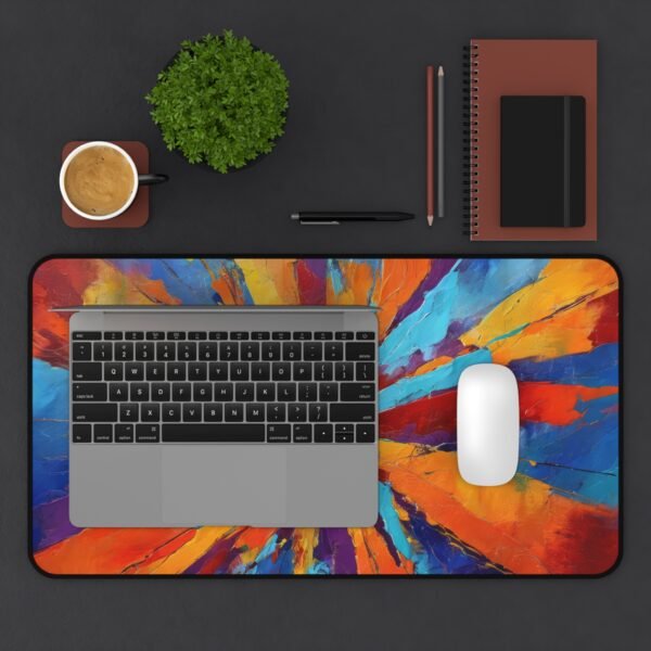 workspace mat with clean glitch interference, mouse pad for abstract emotion translation