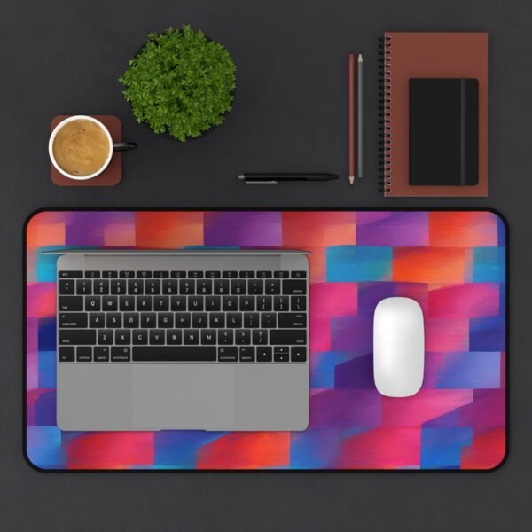 ivory mouse pad, cream tone desk accessory, gray workspace pad, slate color desk mat, charcoal mouse pad
