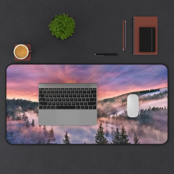 From gentle leaf patterns and washed stone hues to misty mountains and flowing grain textures, each design captures nature’s soft rhythm and translates it into an elegant surface for your desk. Whether you’re working, creating, or just relaxing online, these mats help set the tone—quiet, grounded, and focused.