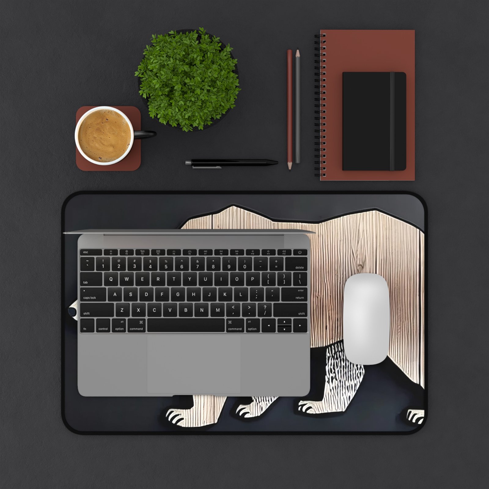 workspace mat for matching monitor risers, mouse pad that lets your gear shine, desk mat that frames your essentials