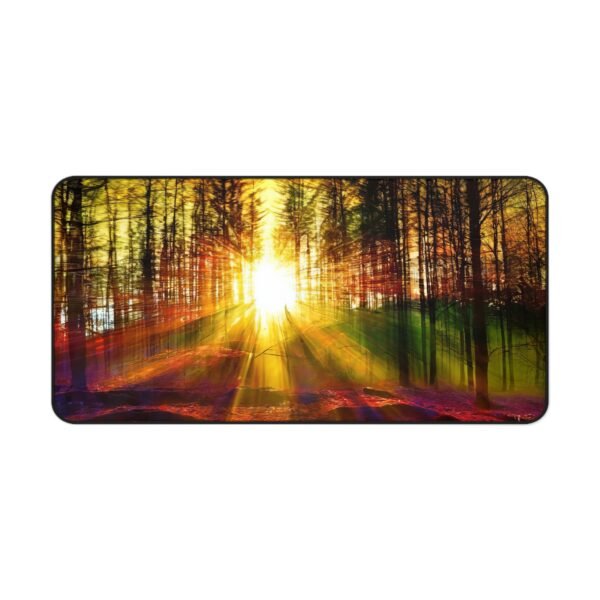 mouse pad with misty mountain tones for clean aesthetic desks