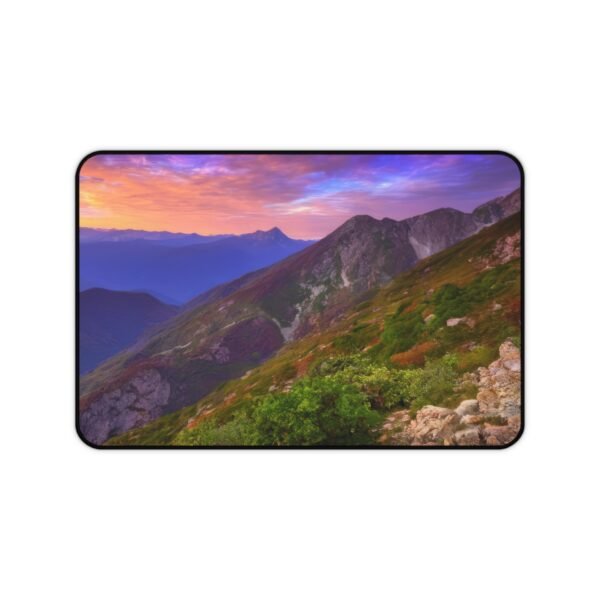 mouse pad with muted tones and stitched trim, workspace mat for dream desk inspiration, mouse pad with modern arch design