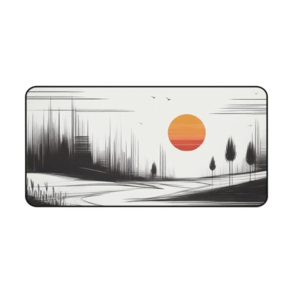 workspace mat for nature-driven visual rhythm, mouse pad with dew-dropped light finish, desk mat with balance-forward organic tones