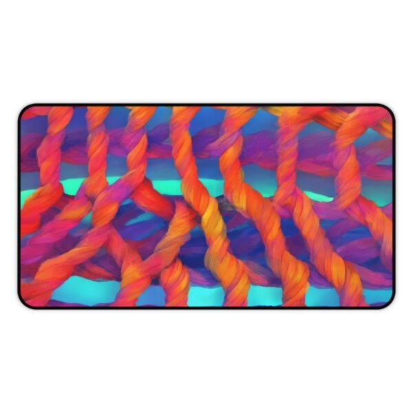 glitch art desk mat, error screen aesthetic pad, matrix code workspace