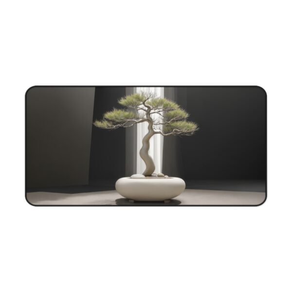 minimalist line art desk surface, neutral tone aesthetic mat, earthy vibe workspace pad, plant lover desk mat