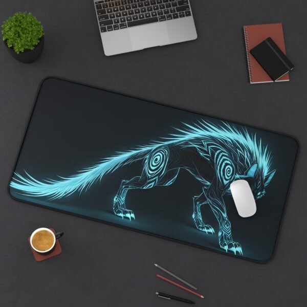 cozy creative workspace pad, bold aesthetic desk pad, futuristic thinker mouse mat, timeless taste workspace pad
