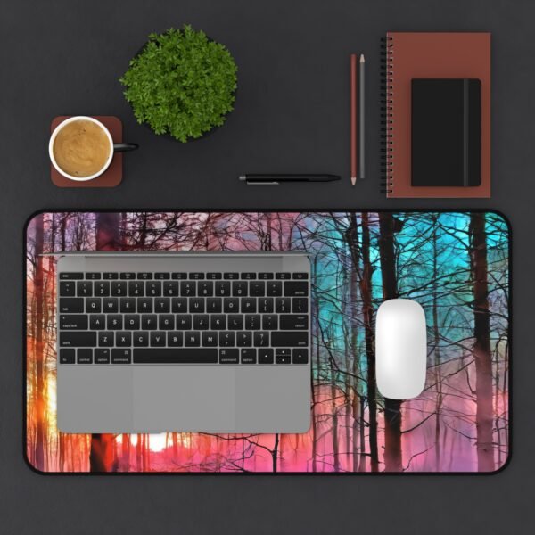 The 16" x 32" format offers generous room for your keyboard and mouse without taking over your desk. Crafted with a soft neoprene top, stitched edges, and a rubber anti-slip base, this mat is built for both visual appeal and daily performance