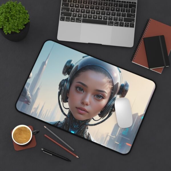 mouse pad with holographic grid overlay for advanced neural mapping work