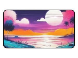 desk mat with tonal soil-and-sky balance, workspace mat with raw matte texture styling, mouse pad with whisper-finished top layer,