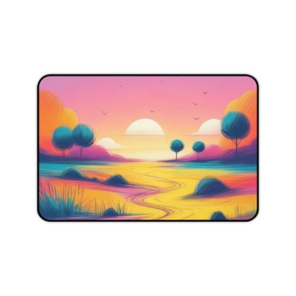 mouse pad with minimal river pebble softness, desk mat for soft natural workflow focus,