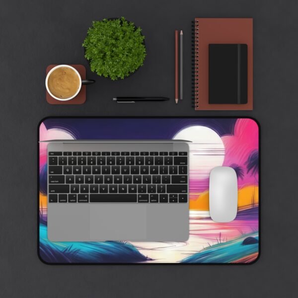 desk mat with air-washed natural palette, workspace mat inspired by nature’s simplicity