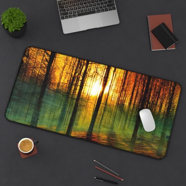 Measuring 16" x 32", the mat offers a generous base for your workspace essentials. The smooth neoprene top offers effortless glide, stitched edges prevent fraying, and the rubber base keeps everything in place—even when your mind drifts toward the sea.