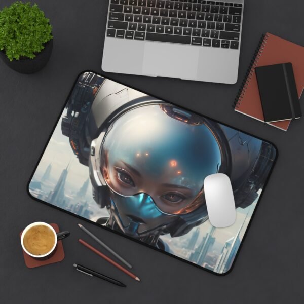 desk mat with neon-edge luminescence for light-enhanced productivity zones, desk mat featuring ultralight chrome finish for high-tech workspace themes, workspace mat with high-frequency surface response for ai-assisted productivity