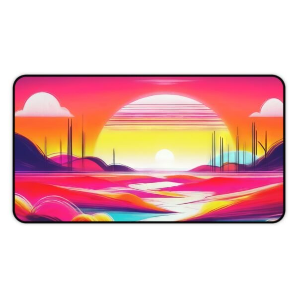 mouse pad with minimal botanical mood, desk mat with fog-layered beige structure, workspace mat for sunlight-aligned workspaces,